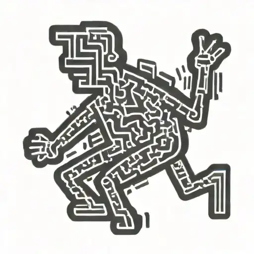 gay sexual keith haring style tattoo design idea