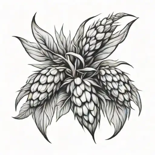 Flag Hops Barley tattoo design idea