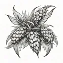 Flag Hops Barley tattoo design idea