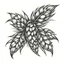 Flag Hops Barley tattoo design idea