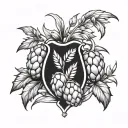 Flag Hops Barley tattoo design idea