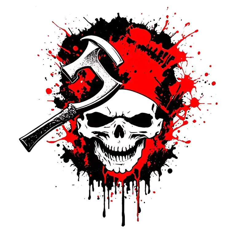 communist hammer and sikle with grim reaper tattoo design idea