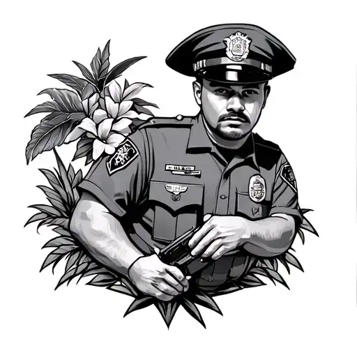 corrections officer honolulu tattoo design idea