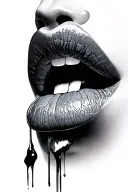 Lip tattoo design idea