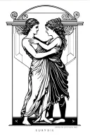 Orpheus And Eurydice, Eurydice being pulled back to haietis.  tattoo design idea