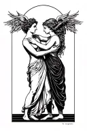 Orpheus And Eurydice, Eurydice being pulled back to haietis.  tattoo design idea
