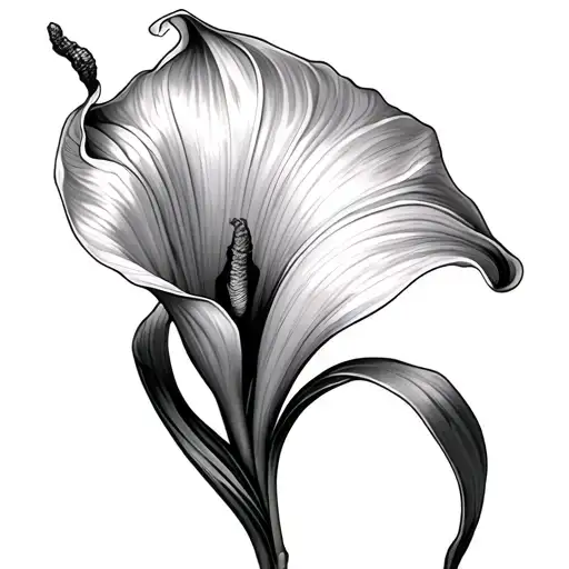 calla lily woth Blake as the stem tattoo design idea