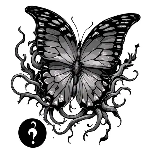 butterfly,medusa,wave,poison tree and semicolon tattoo design idea