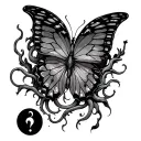 butterfly,medusa,wave,poison tree and semicolon tattoo design idea