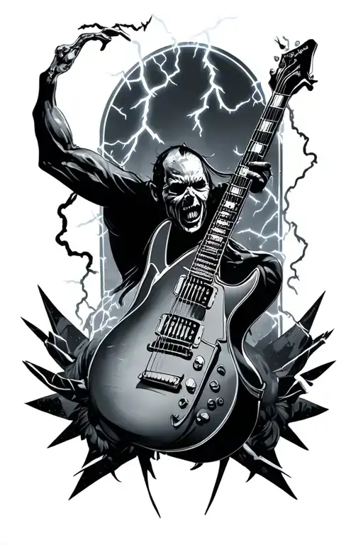 ride the lightning metallica album covers tattoo design idea
