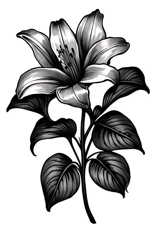 simple lily flower on ankle tattoo tattoo design idea