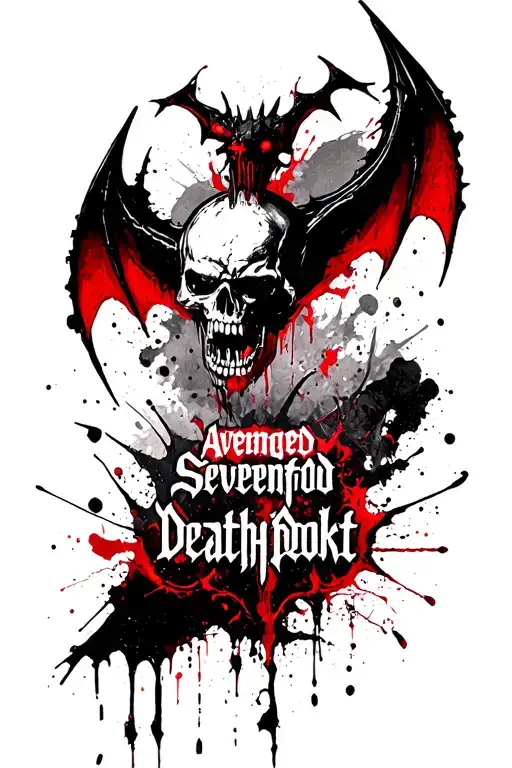 avenged sevenfold Deathbat logo tattoo design idea