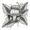 Venus fly trap one line tattoo tattoo design idea