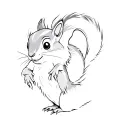 the chipmunk tattoo design idea