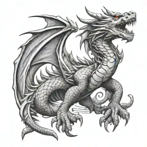 search dragon tattoo design idea