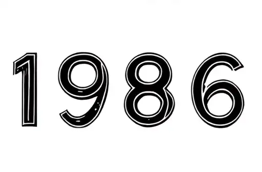 "1986" tattoo design idea