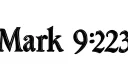 "Mark 9:23" tattoo design idea