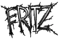 the word FRITZ in bold writing with barbwire accents tattoo design idea