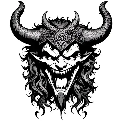 Cholo demon tattoo design idea