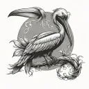 sadistic pelican tattoo design idea