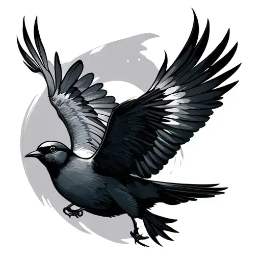 birds flying tattoo design idea