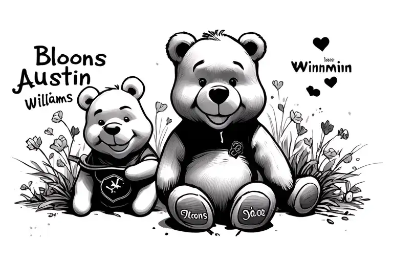 "Jacob Austin Williams dean" Bloons and winnin the Pooh bear  tattoo design idea