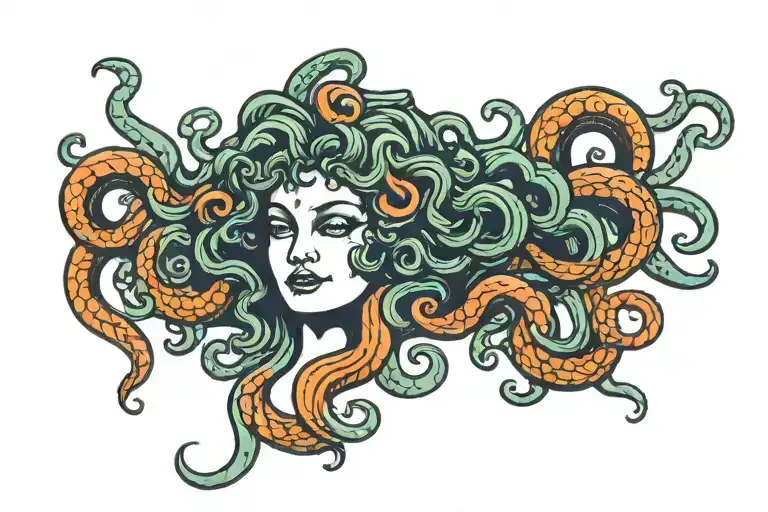 medusa head tattoo design idea