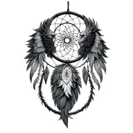 Phoenix dreamcatcher tattoo design idea