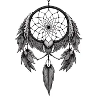 Phoenix dreamcatcher tattoo design idea