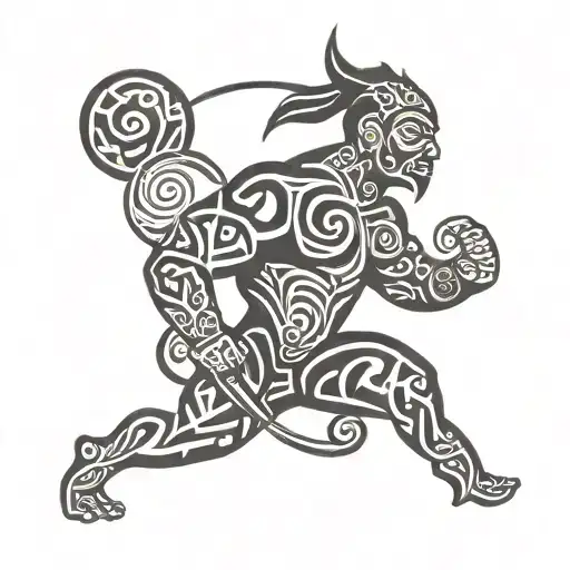 Maori bodybuilding, entrepreneurship, personal freedom, financial investment, overcoming fear of failure, tattoo design idea