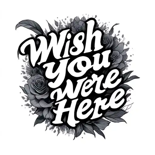 Wish You Were Here tattoo design idea