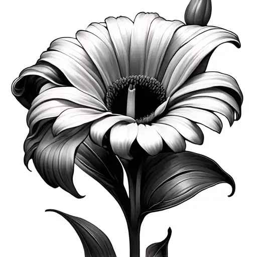 Calla Lilies and gerber daisy tattoo design idea