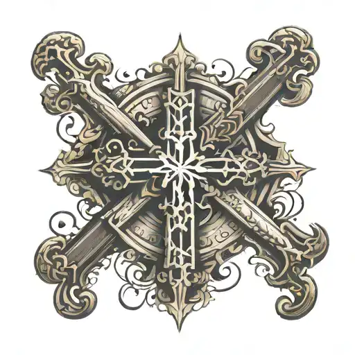 religious bible verse and cross tattoo design idea