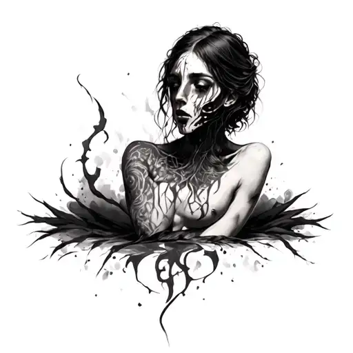 suffering silence pain  tattoo design idea