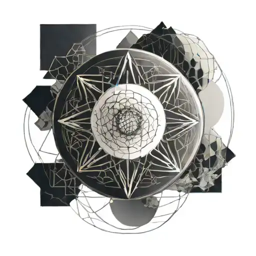 Full moon with slight ink gradient tattoo design idea