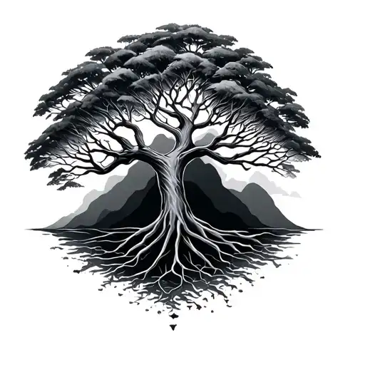 African Tree Of Life tattoo design idea