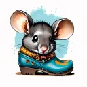 dutch windmill little mouse clogs on tattoo design idea