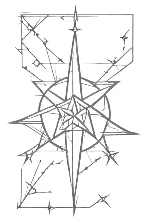 chaos star tattoo design idea