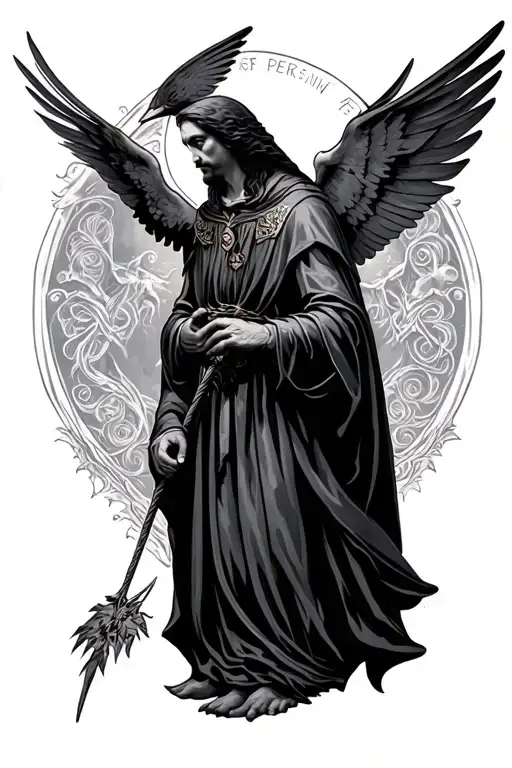 saint peregrine tattoo design idea