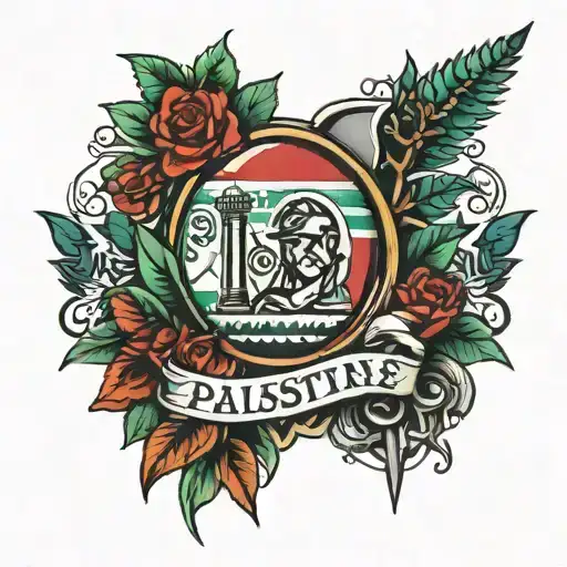 Palestine dies tattoo design idea