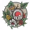 Palestine dies tattoo design idea