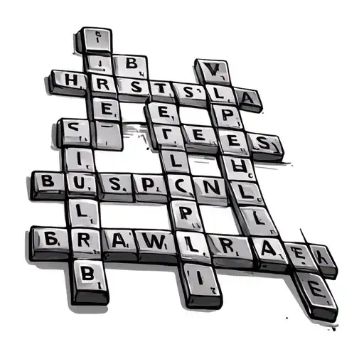 Crossword Puzzle tattoo design idea