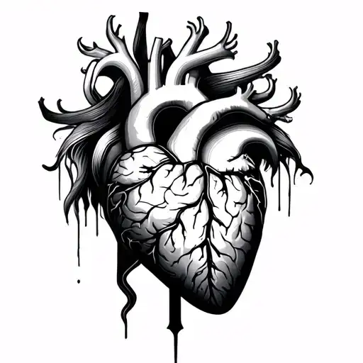 self-love, trauma, heart, brain tattoo design idea
