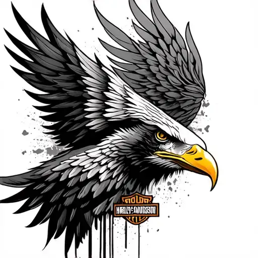 Harley Davidson Eagle tattoo design idea