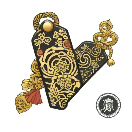 omamori charm tattoo design idea