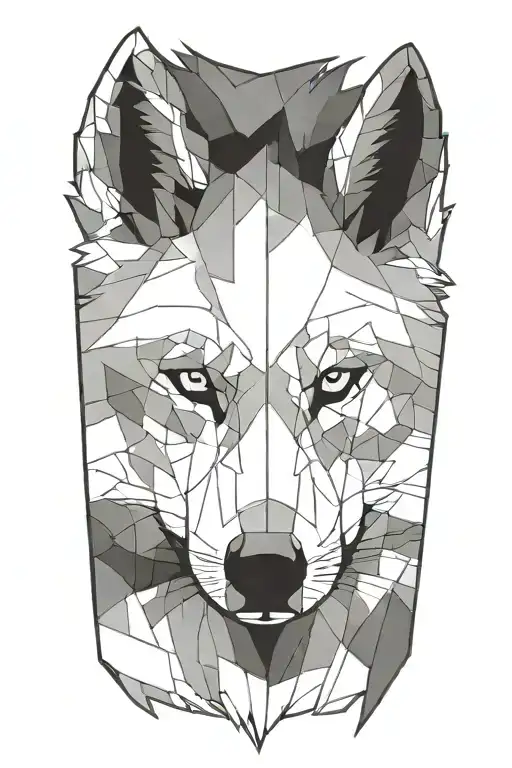 minecraft wolf tattoo design idea