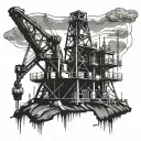 drilling rig drilling rig tattoo design idea