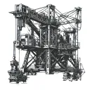 drilling rig drilling rig tattoo design idea