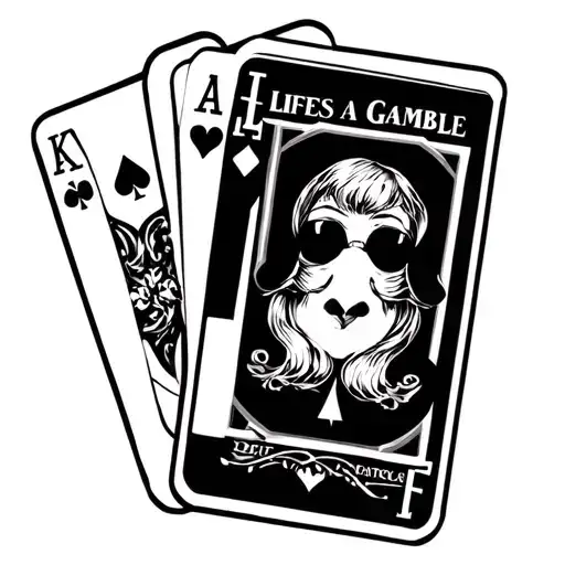 Lifes A Gamble , bet on yourself tattoo design idea