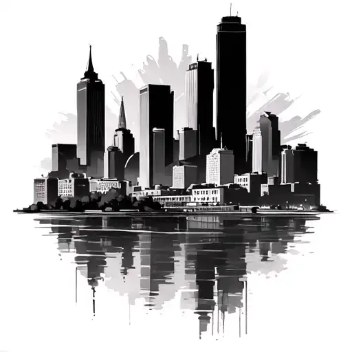 Baltimore Skyline tattoo design idea